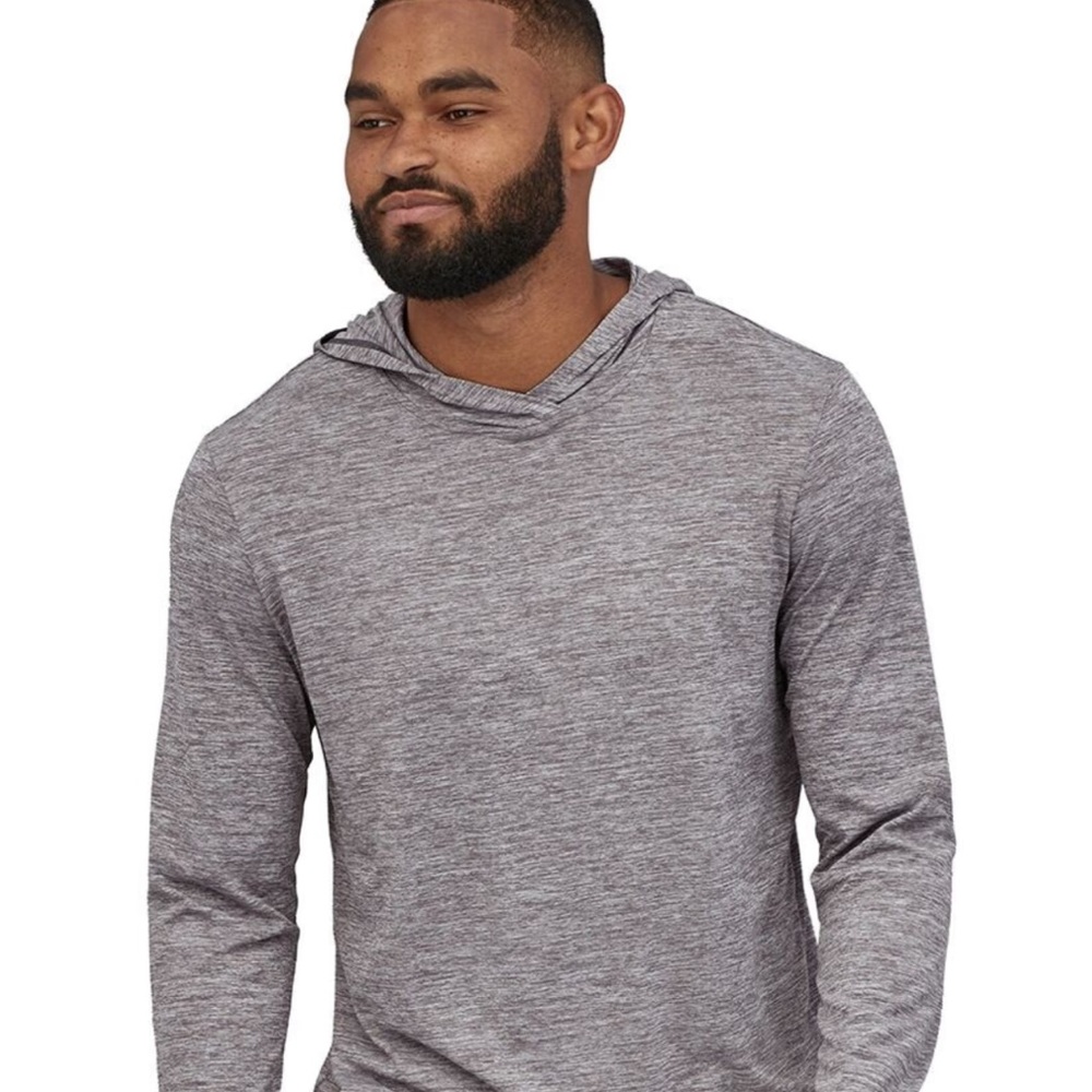 Patagonia Caplan’s cool daily Men's Gray Hooded Shirt